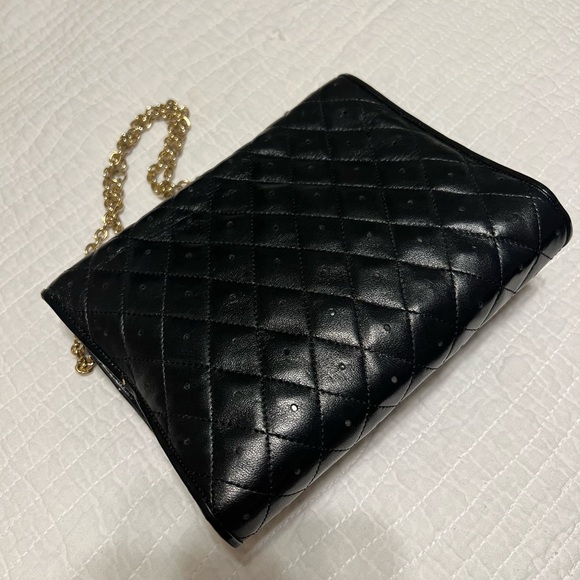 Vintage 50s Leather Bag with Clasp Made in Italy - Picture 11 of 12